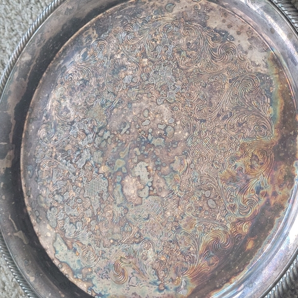 Set of 3 Vintage Silver Trays - Picture 2 of 12